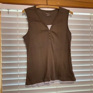 Croft & Barrow Brown Tank Top